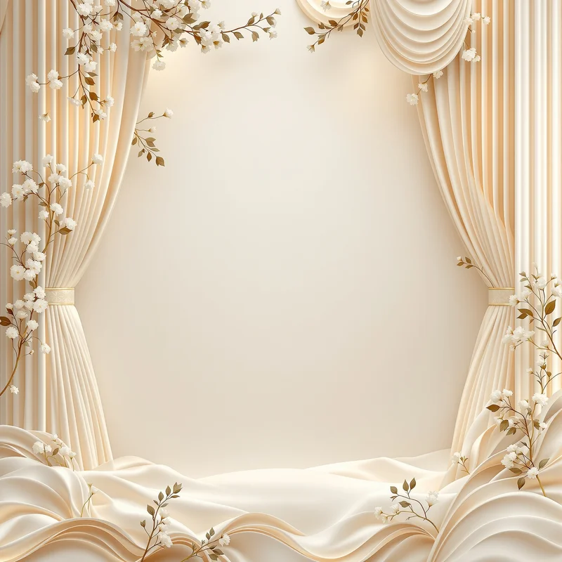 Eternal ivory wedding card background