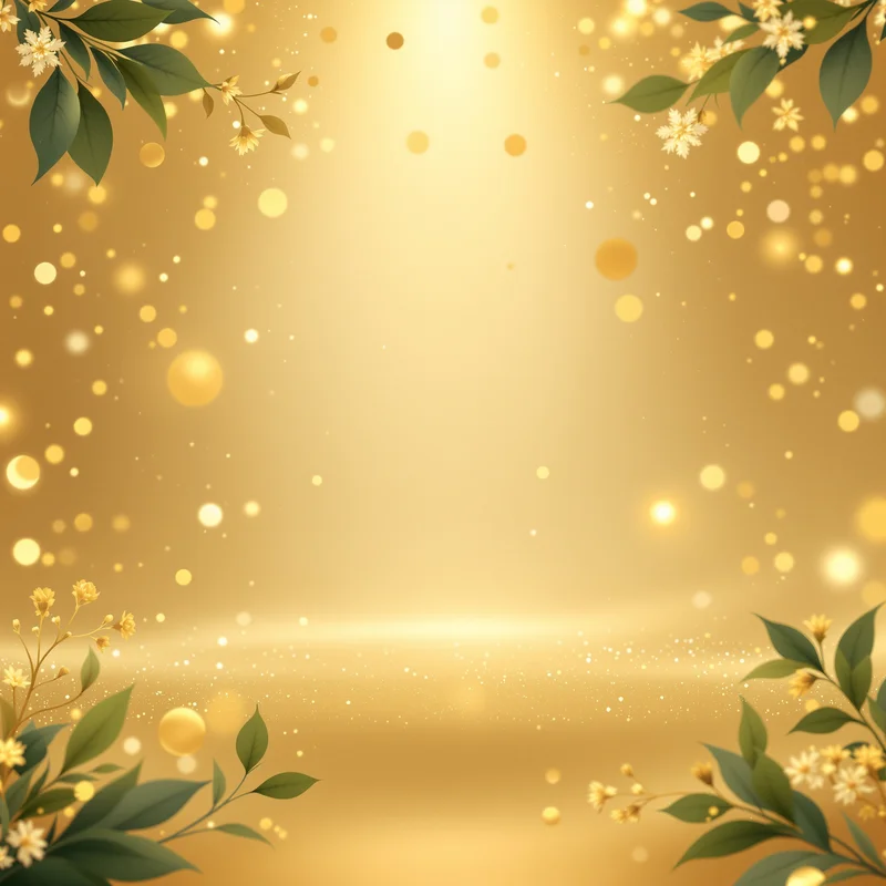 Fresh gold wedding card background