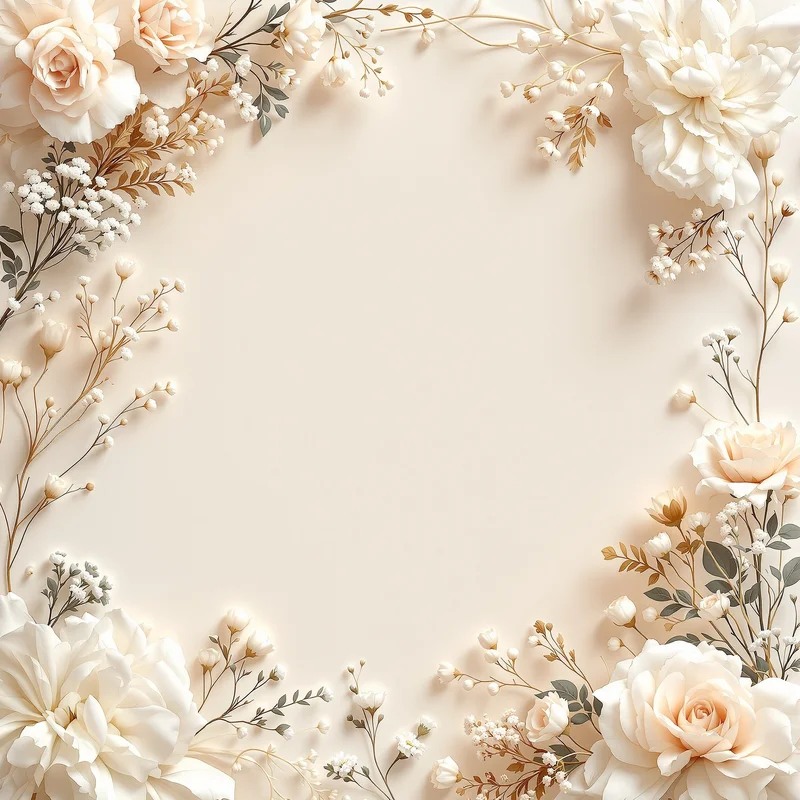 Studio ivory wedding card background