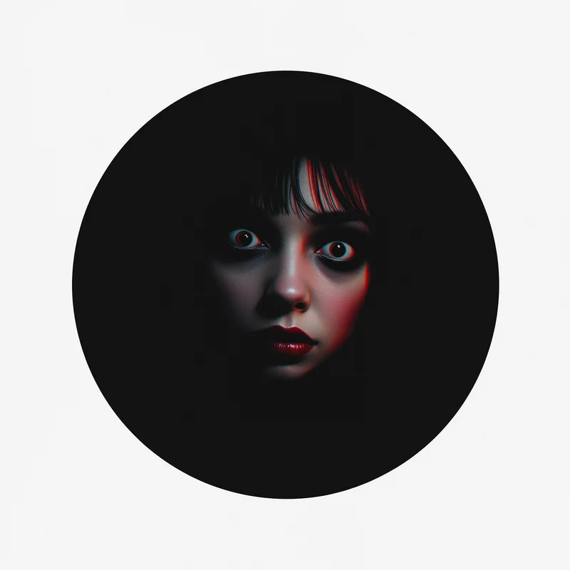 Weird avatar profile image with uncanny expression