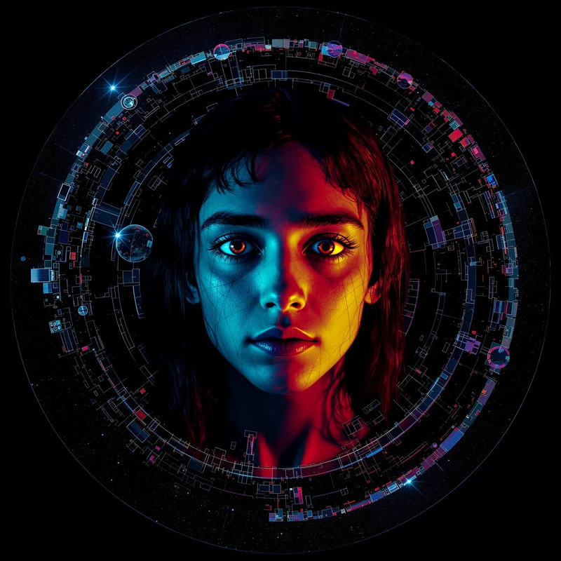 Weird avatar profile image with uncanny expression