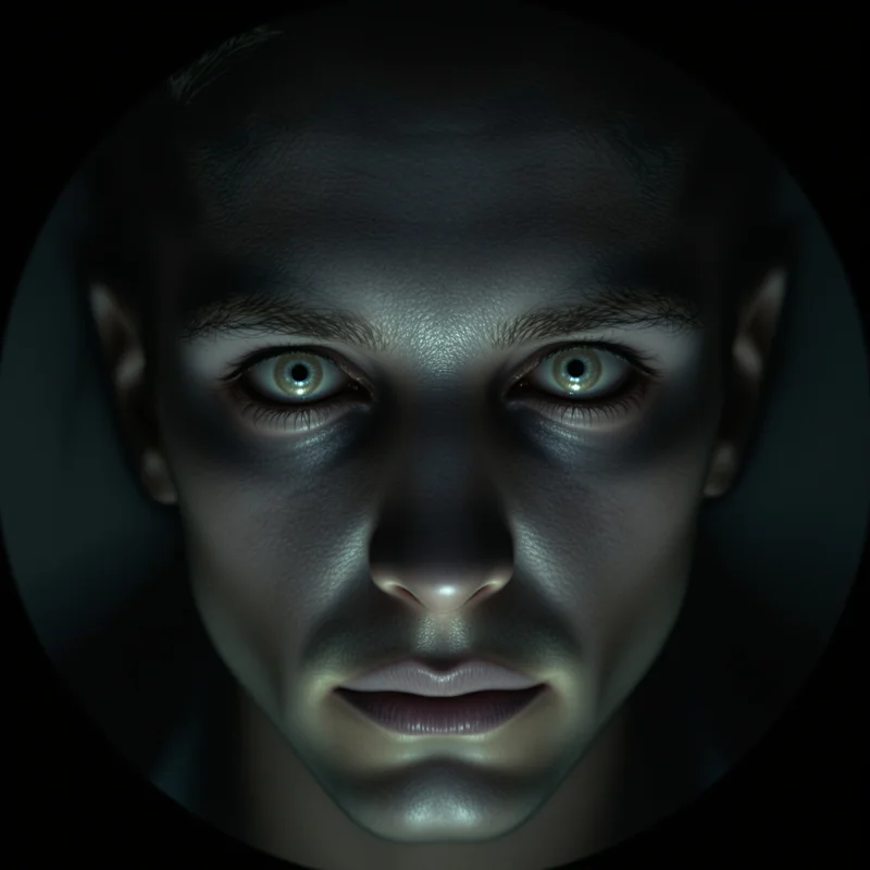 Weird avatar portrait with strange tone