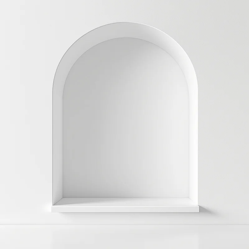 Arch Niche White Background