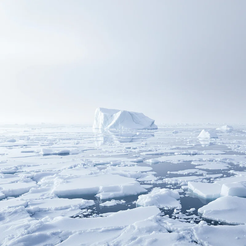 Iceberg Minimal White Background