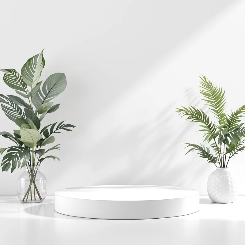 Minimal Podium White Background