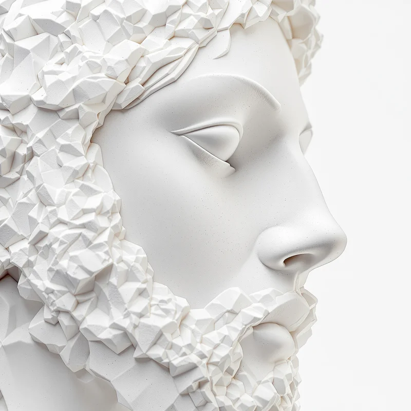 Porous Sculpture White Background