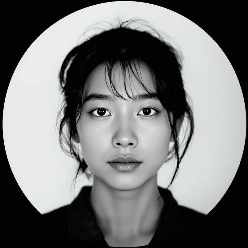 White PFP with light tones and identity focus