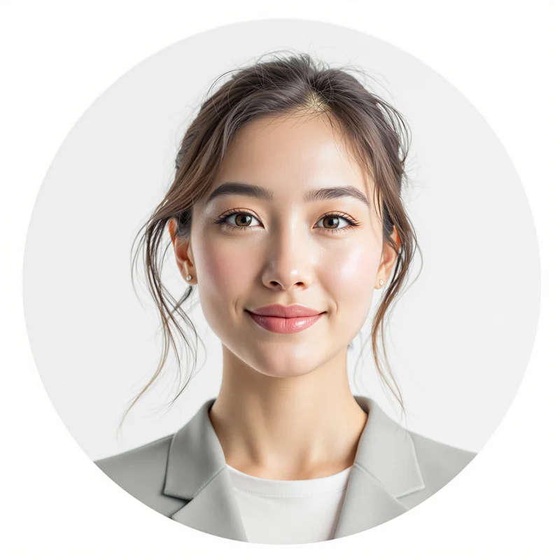 White PFP with light tones and identity focus