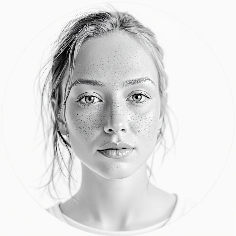 White PFP avatar with clean identity and strong clarity