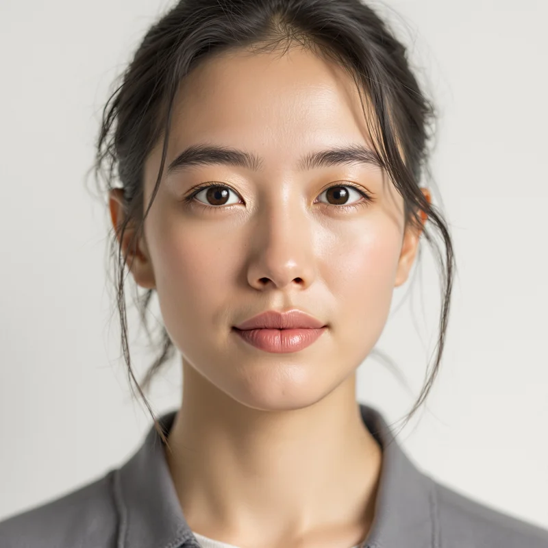 White PFP with light tones and identity focus