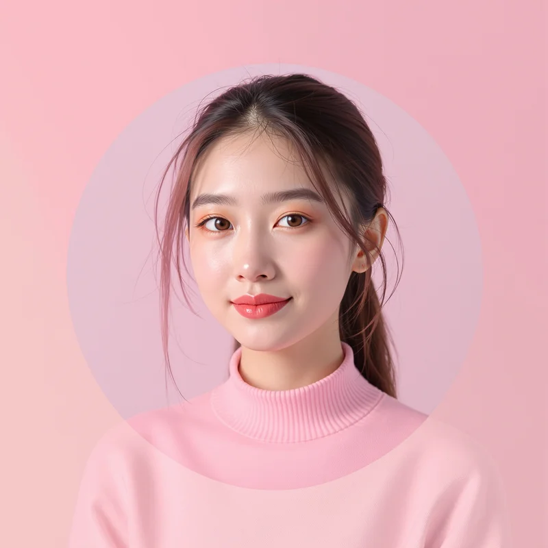 White avatar portrait with minimal aesthetic and identity