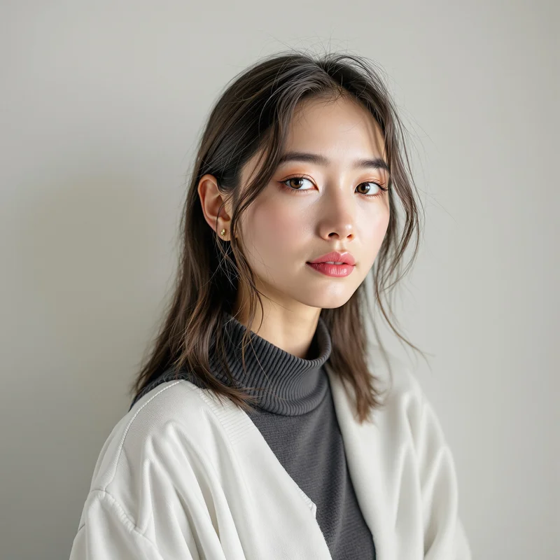 White avatar profile image with minimal composition and clarity