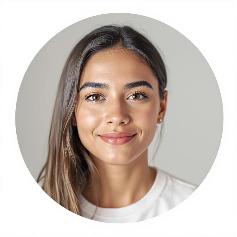 White avatar portrait with minimal aesthetic and identity