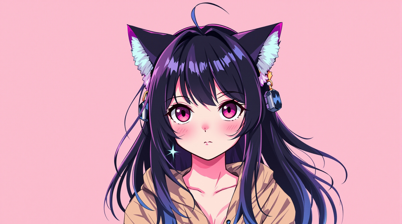 catgirl anime avatar portrait profile picture