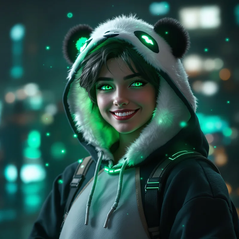 Xbox green panda avatar.