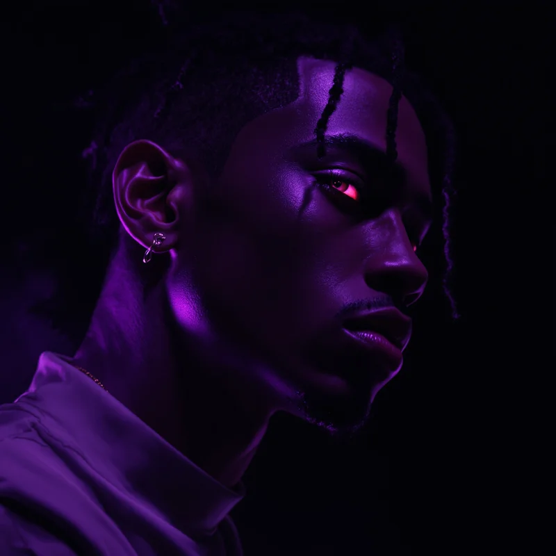 XXXTentacion avatar profile image with moody contrast and rebellious late-night energy