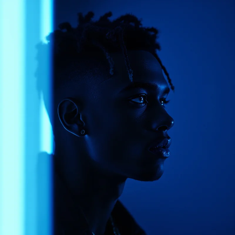 XXXTentacion anime-inspired avatar style with wounded confidence and profile image clarity
