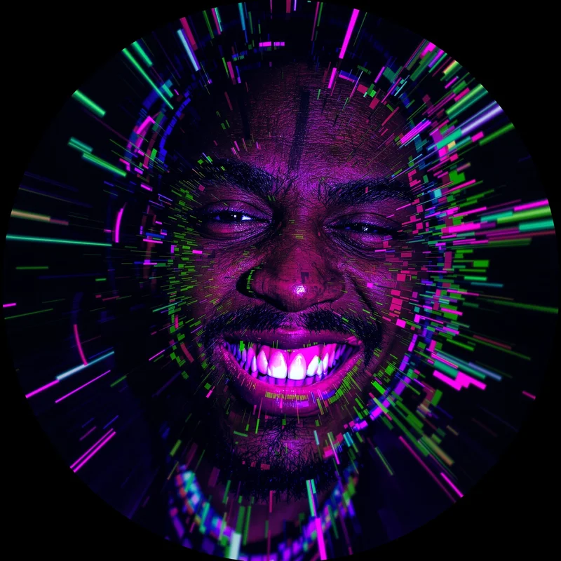 Yeat avatar profile image with distorted high energy expression