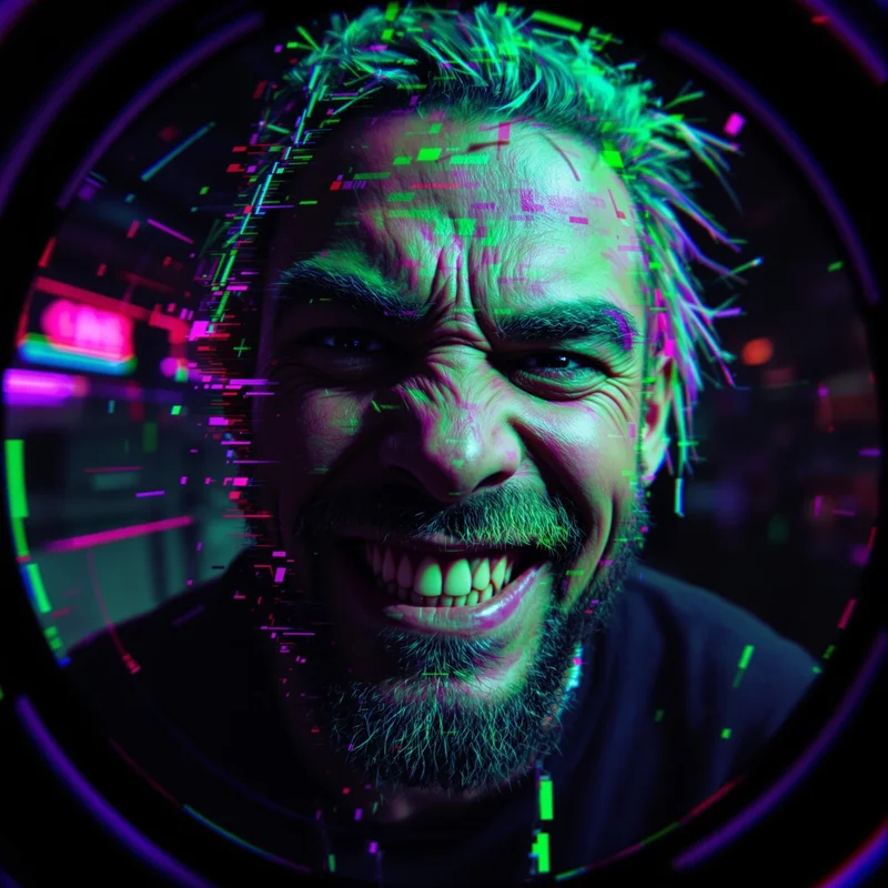 Yeat PFP with chaotic composition and identity focus