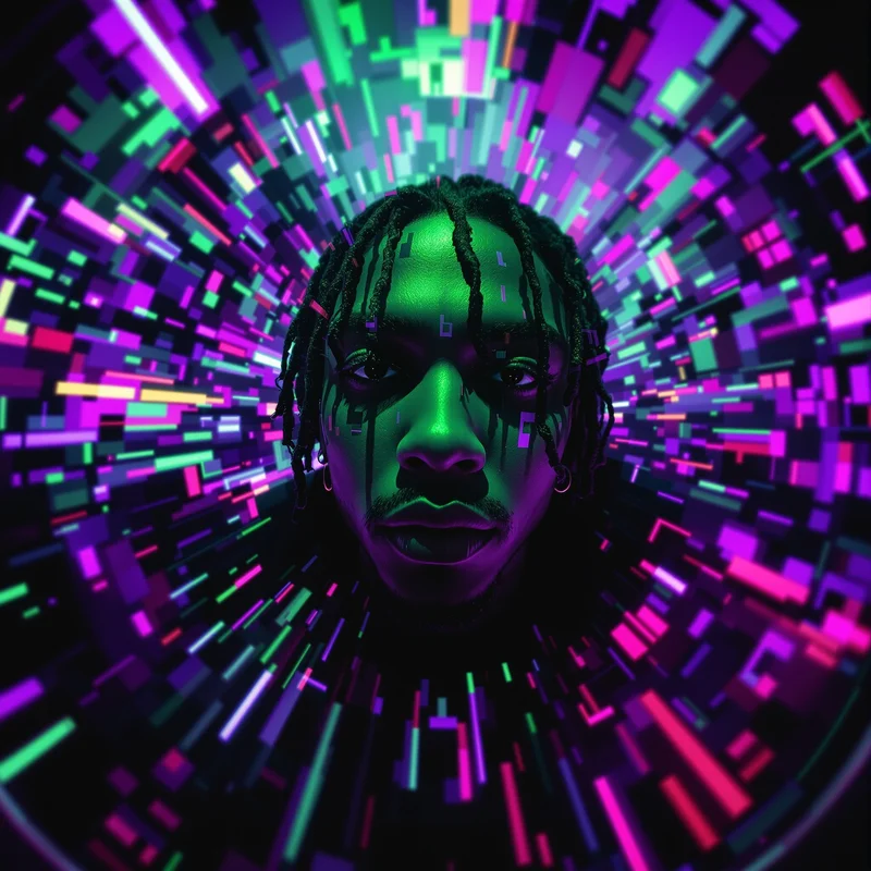 Yeat PFP avatar with glitch chaos identity and strong presence