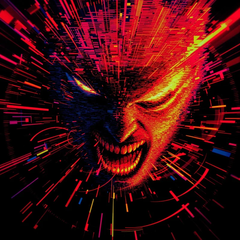 Yeat PFP with chaotic composition and identity focus