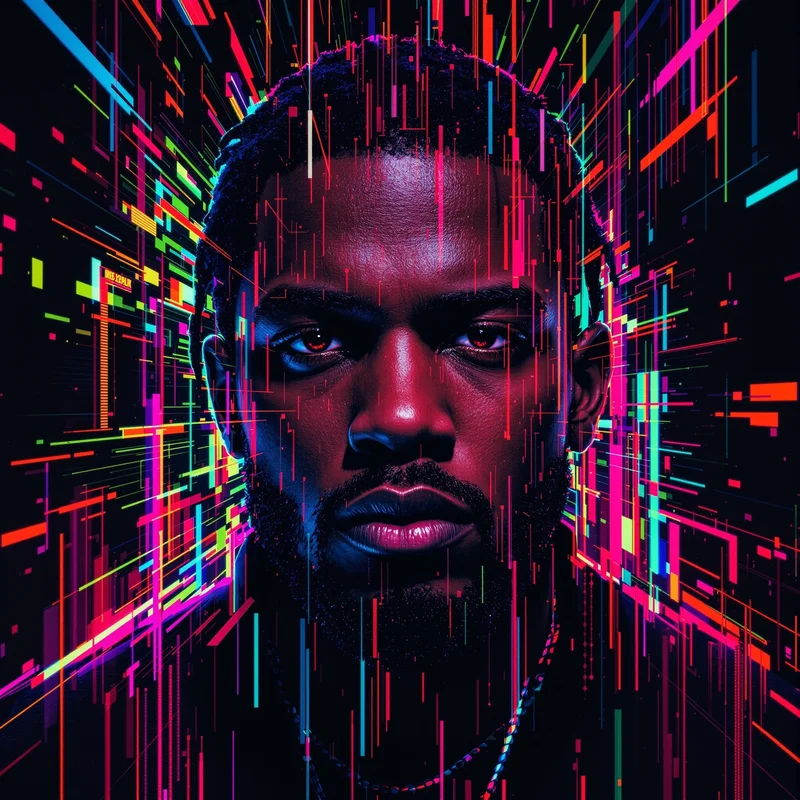 Yeat avatar portrait with rage aesthetic personality