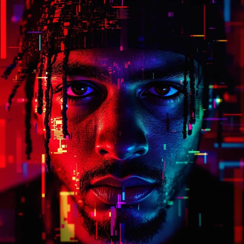 Yeat avatar portrait with rage aesthetic personality