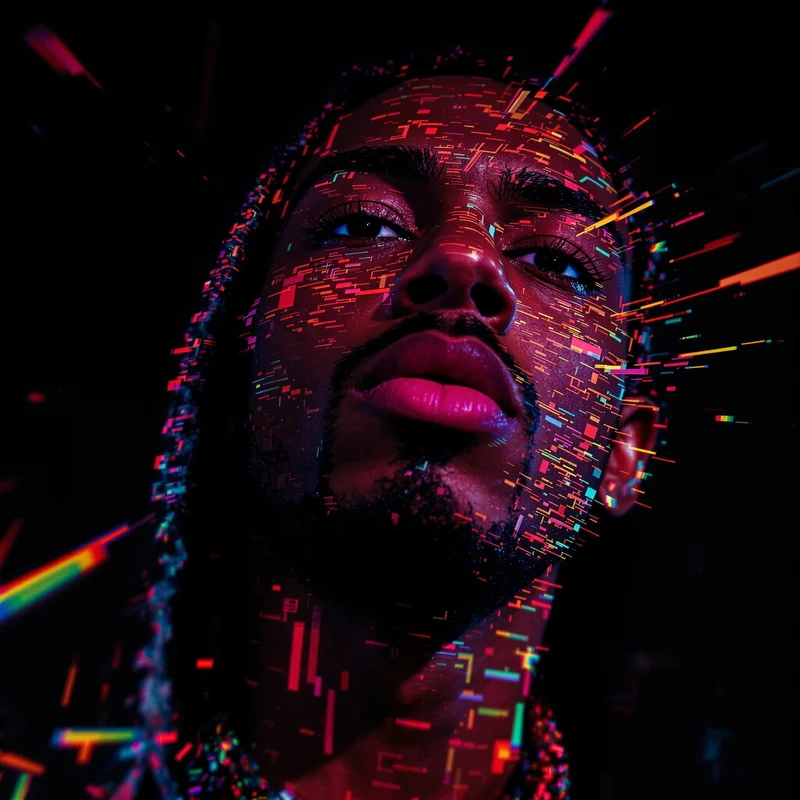 Yeat avatar portrait with rage aesthetic personality