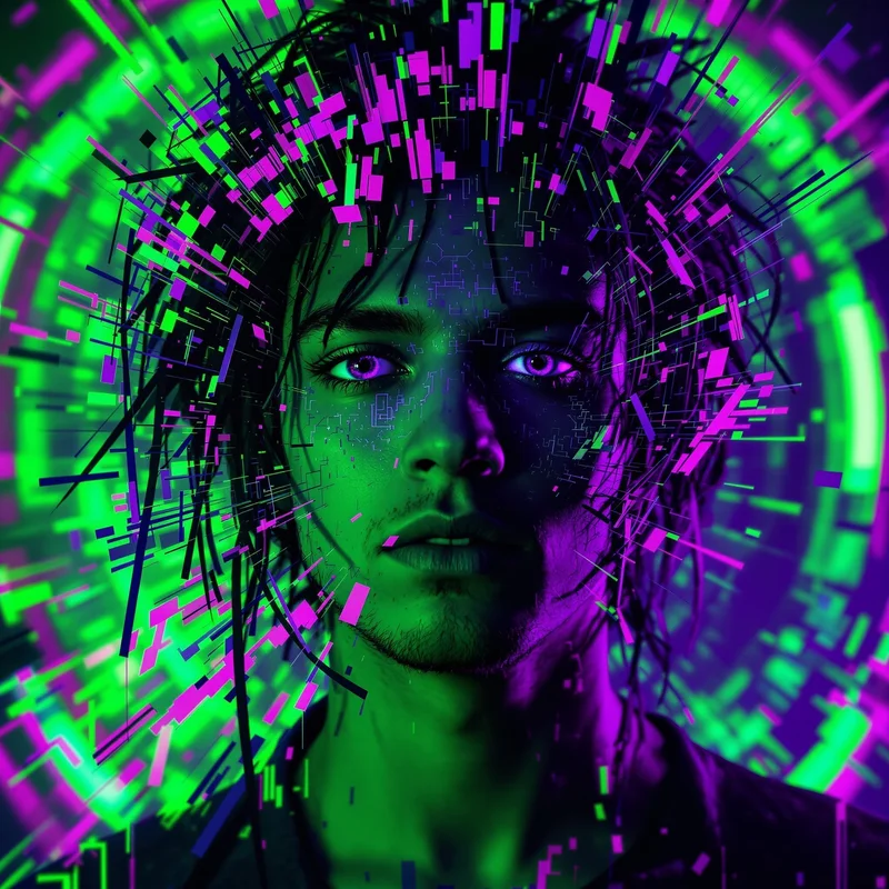 Yeat avatar portrait with rage aesthetic personality