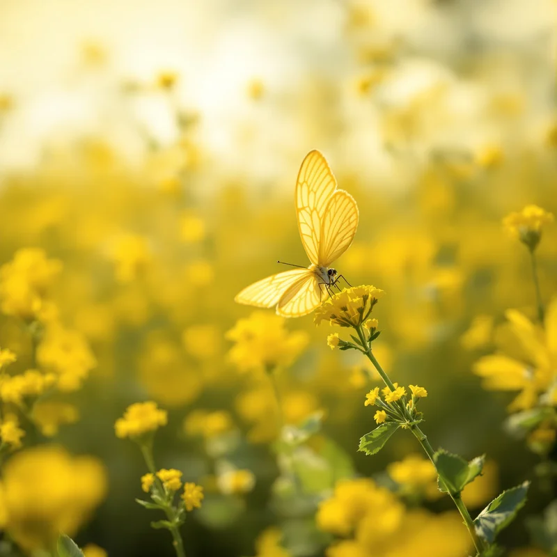 Butterfly Yellow Background