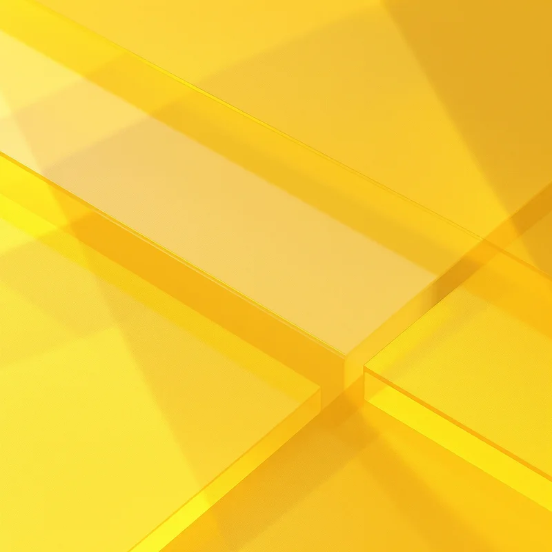 Frosted Acrylic Yellow Background