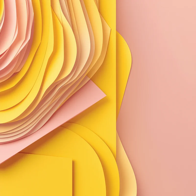 Layered Paper Yellow Background