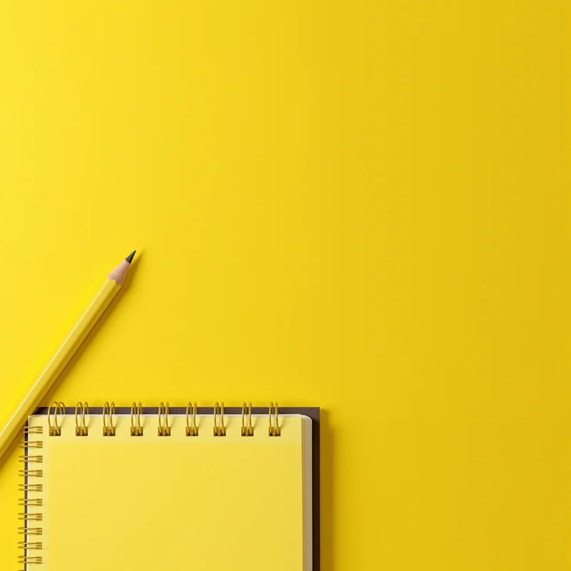 Pencil Corner Yellow Background