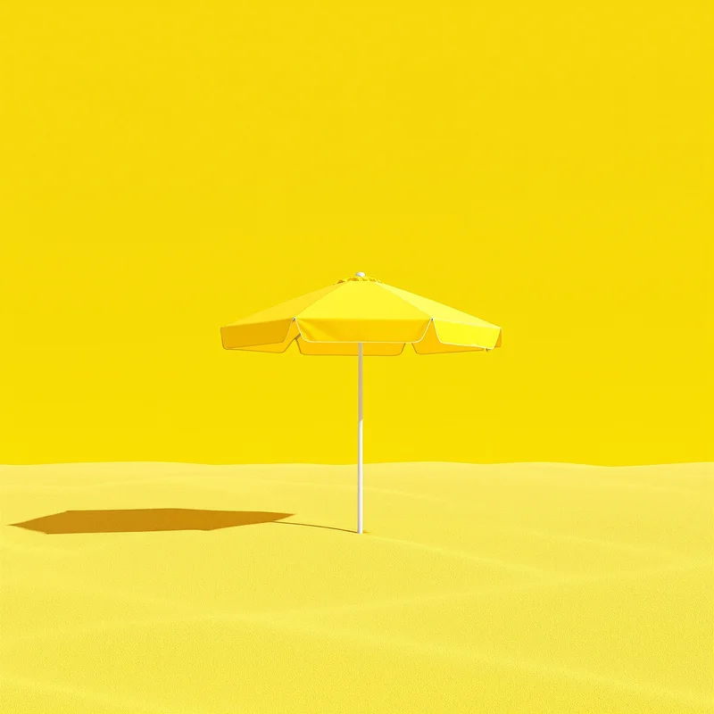 Yellow Beach Umbrella Background