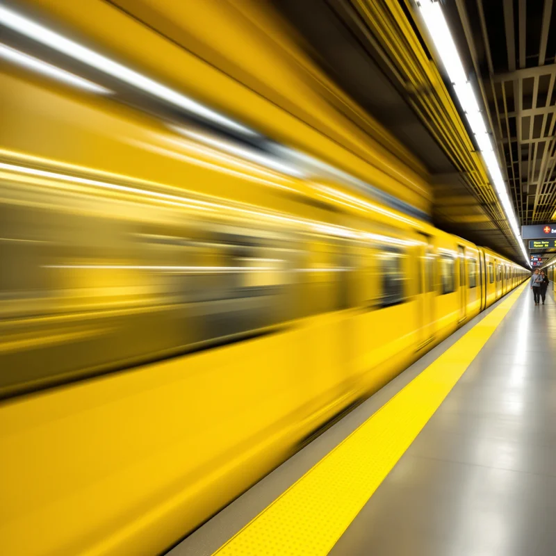Yellow Subway Motion Background