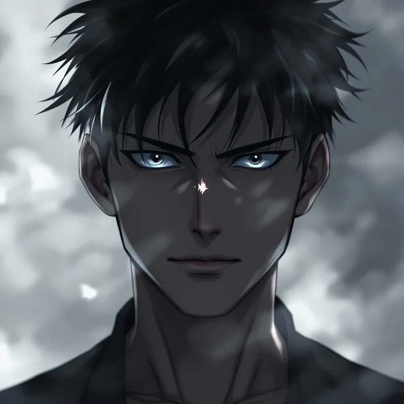 cinematic darkness yuta pfp with emotional shadows