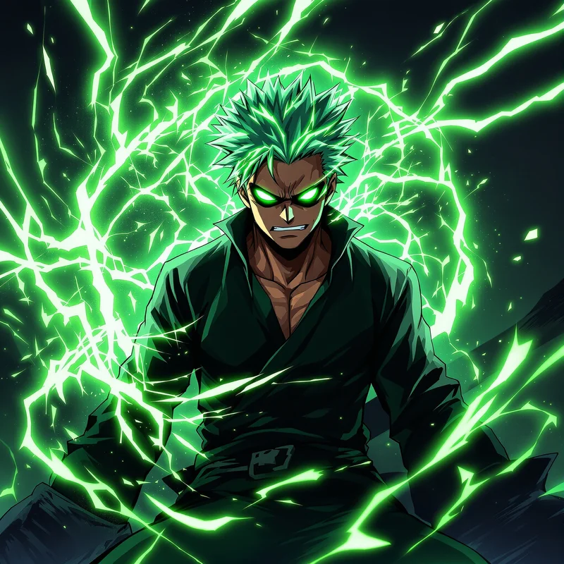Ashen Warrior Zoro PFP anime avatar portrait of Roronoa Zoro designed for profile picture clarity