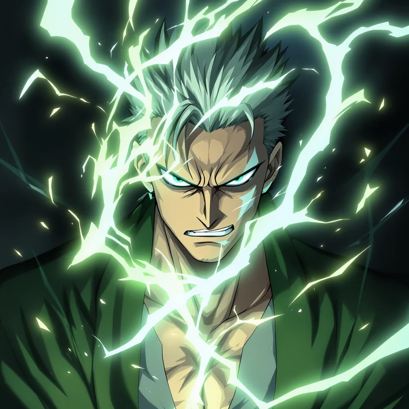 Battle Scar Zoro PFP anime avatar portrait of Roronoa Zoro designed for profile picture clarity