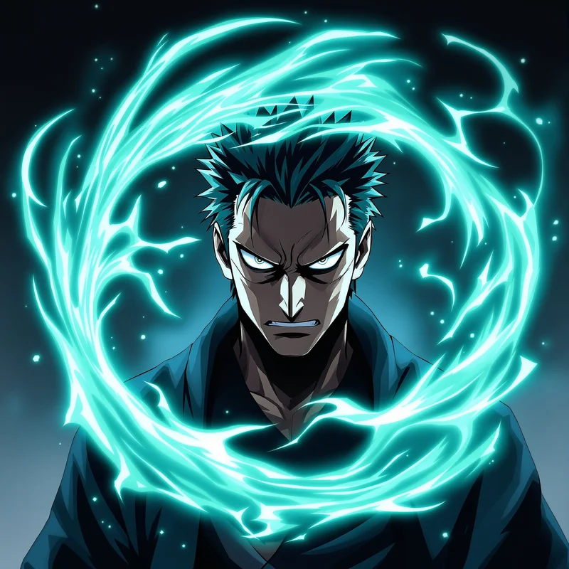 Blade Specter Zoro PFP anime avatar portrait of Roronoa Zoro designed for profile picture clarity