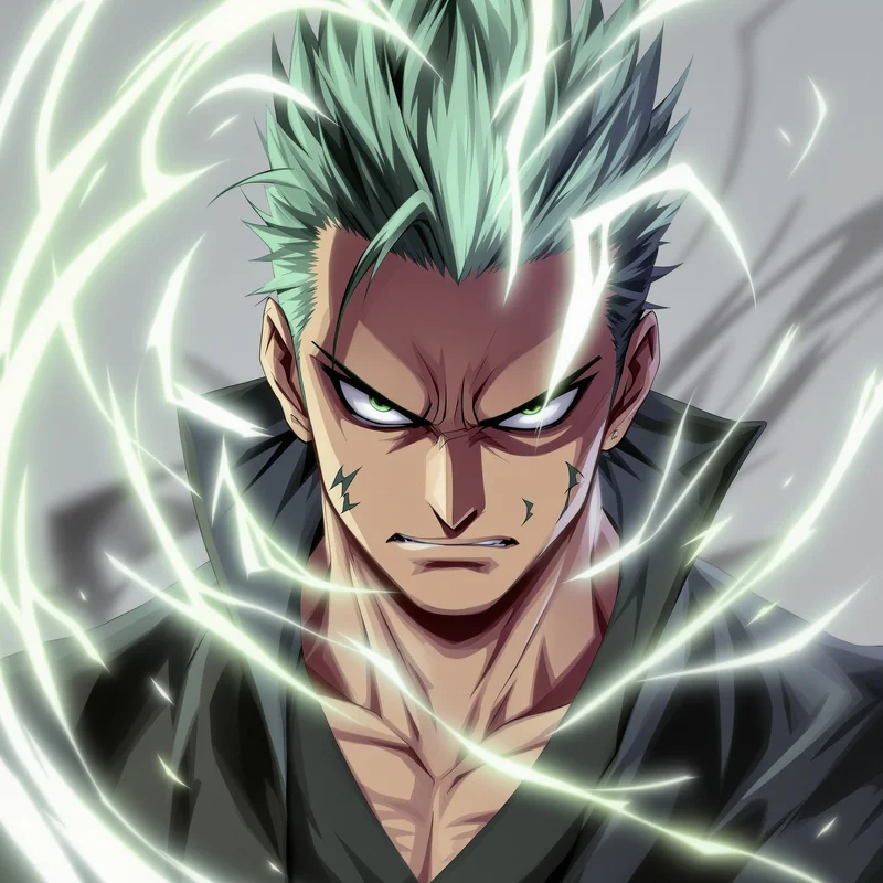 Pirate Blade Zoro PFP anime avatar portrait of Roronoa Zoro designed for profile picture clarity