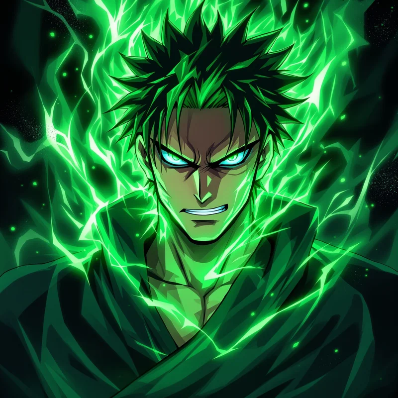 Storm Slash Zoro PFP anime avatar portrait of Roronoa Zoro designed for profile picture clarity
