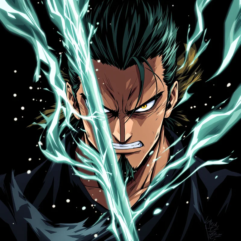Wano Ronin Zoro PFP anime avatar portrait of Roronoa Zoro designed for profile picture clarity