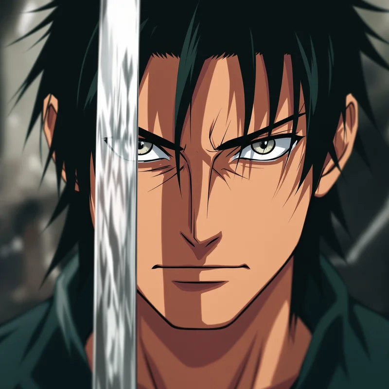 Zoro anime avatar with clean sword identity and focused face