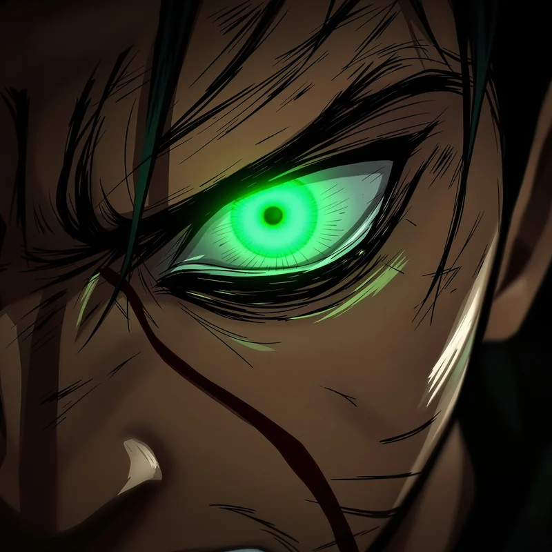 Zoro PFP avatar with controlled rage eye focus