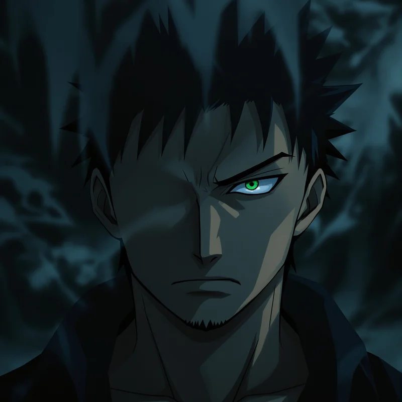 Zoro lone wolf anime avatar with silent dark presence