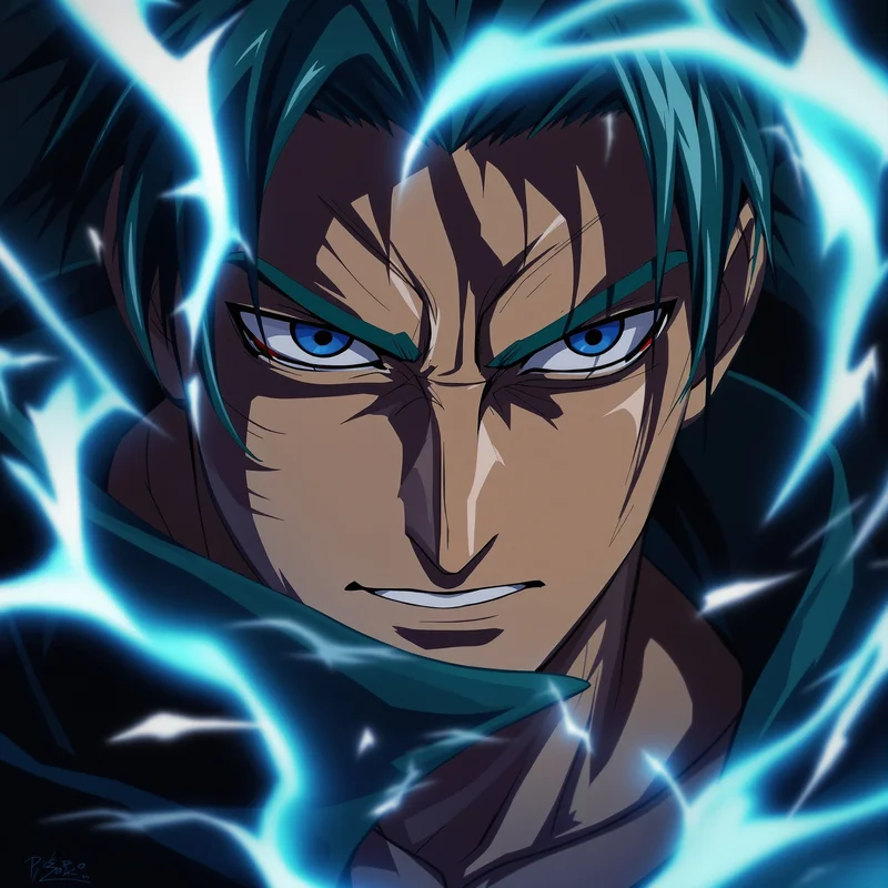 Zoro PFP avatar with night blade focus and dark anime lighting
